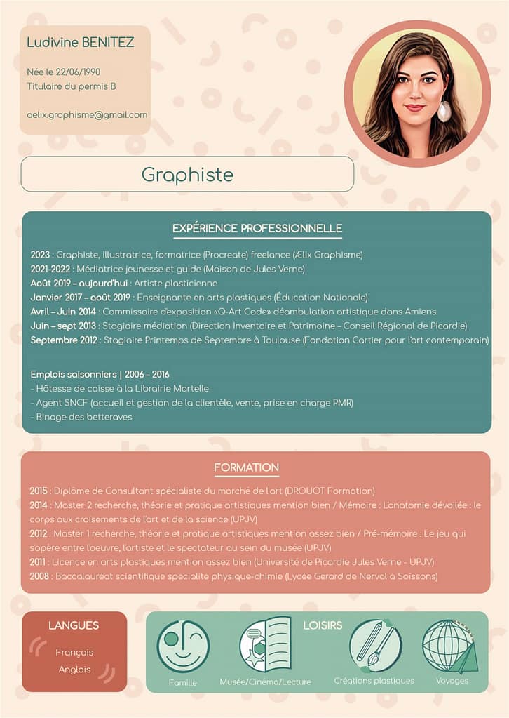 CV classique Aelix graphisme